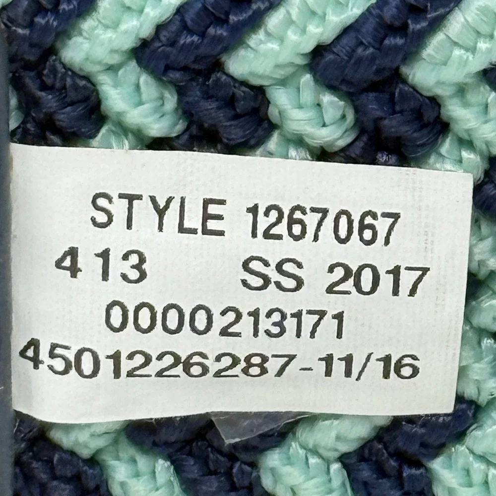 Under Armour Blue Green Stretch Golf Belt Zig Zag 1267067 Preppy Casual Hipster